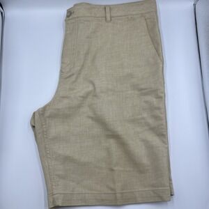 Ashworth Mens‎ Golf Beige Shorts Size 38W With 9.5 " Inseam